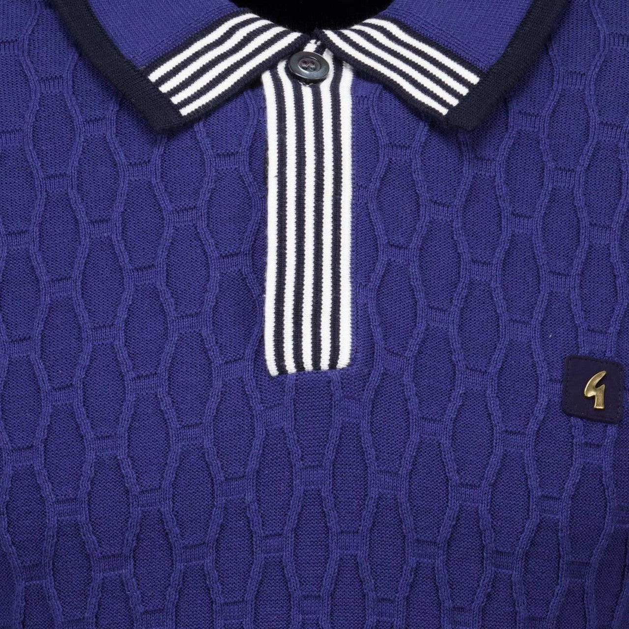 Gabicci Vintage Bourne Knit Polo Blue