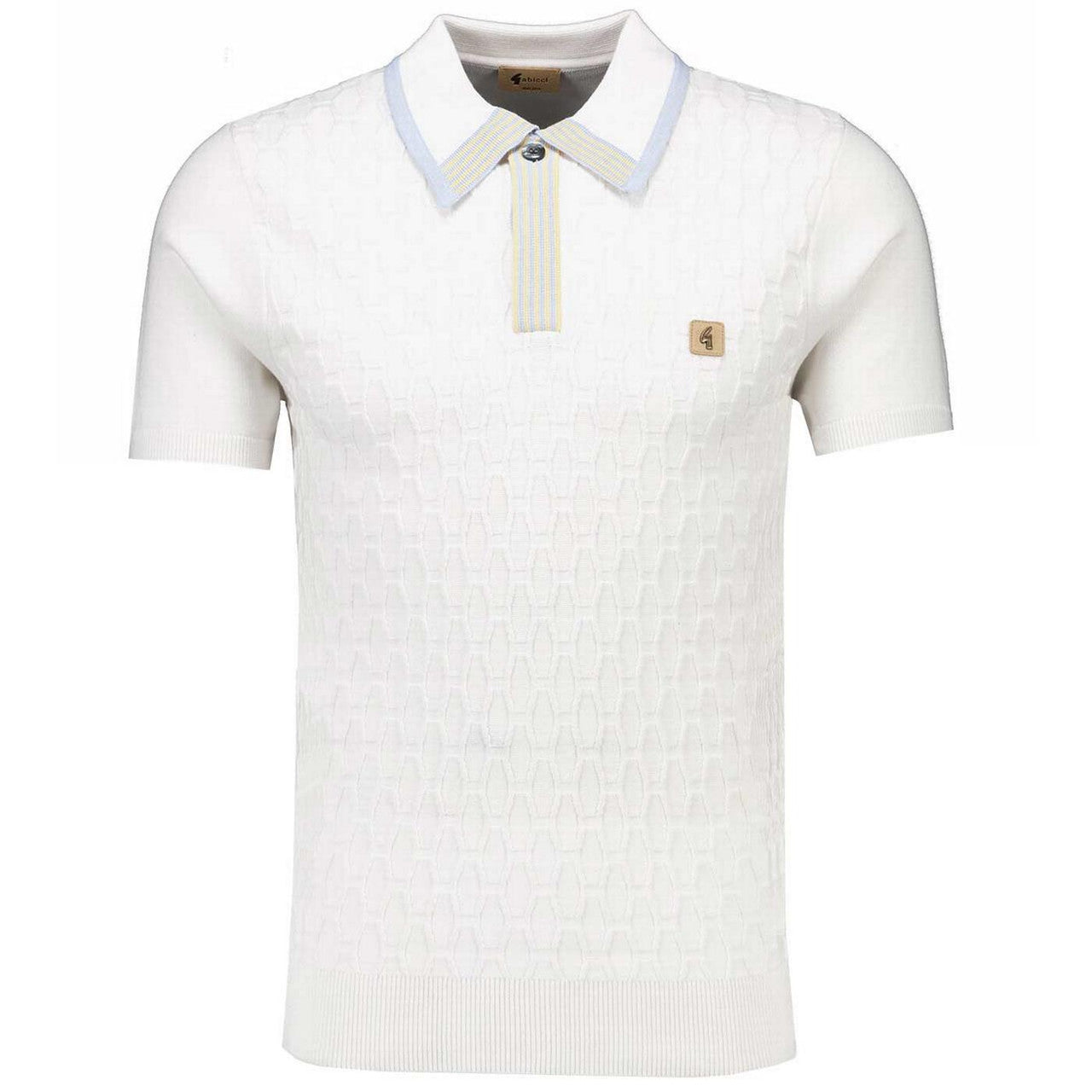 Gabicci Vintage Bourne Knit Polo White