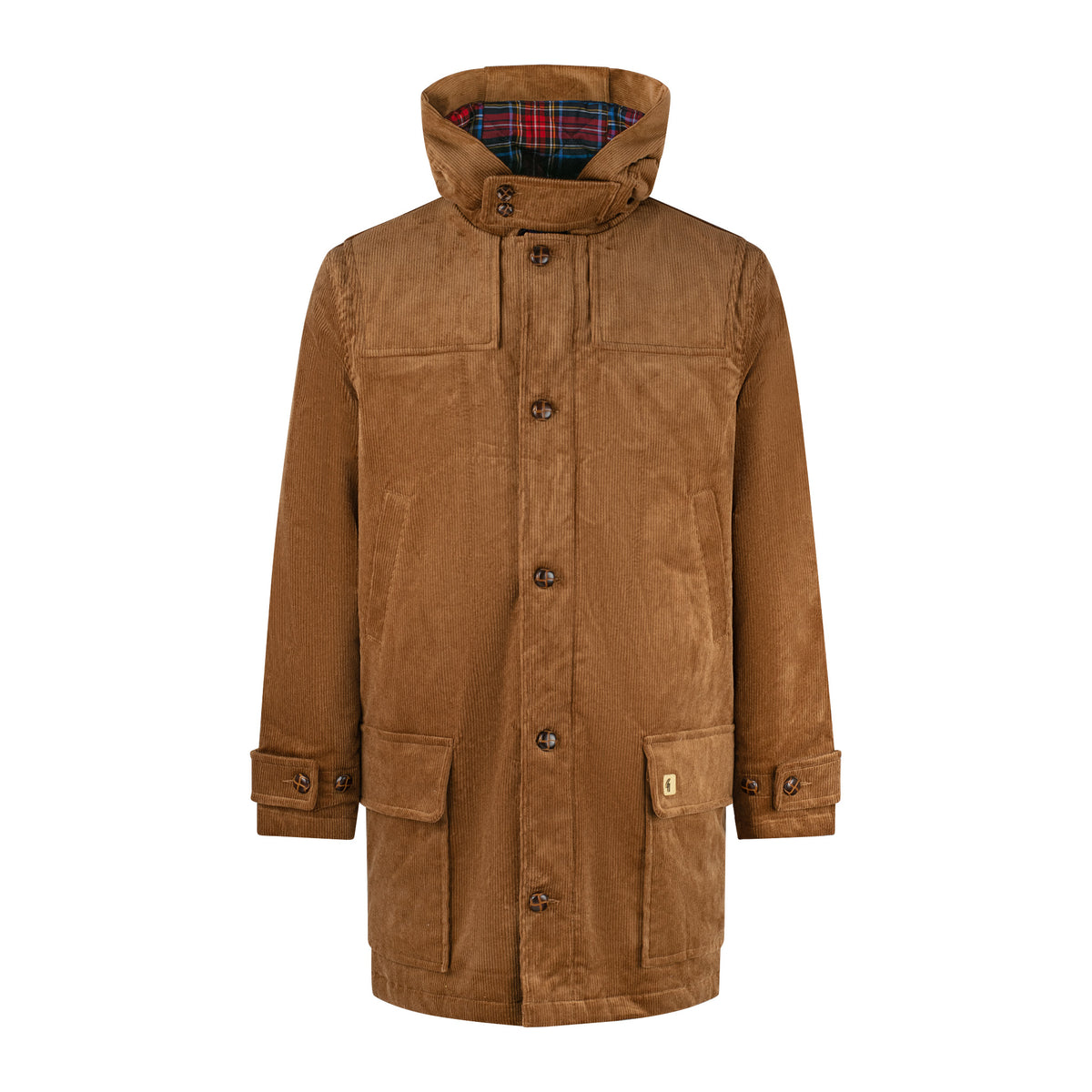 Gabicci Vintage Chuck Cord Duffel Coat Brown