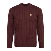 Gabicci Vintage Tremor Cable Knit Sweater Berry
