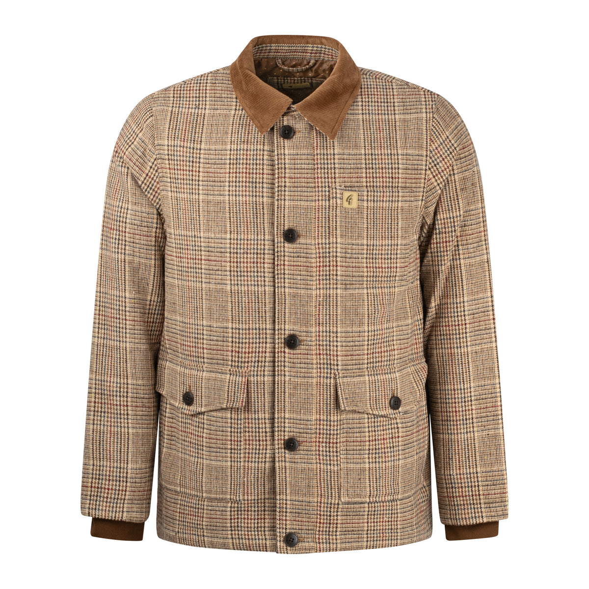 Gabicci Vintage Hunter Check Jacket Brown