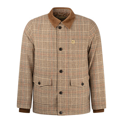 Gabicci Vintage Hunter Check Jacket Brown