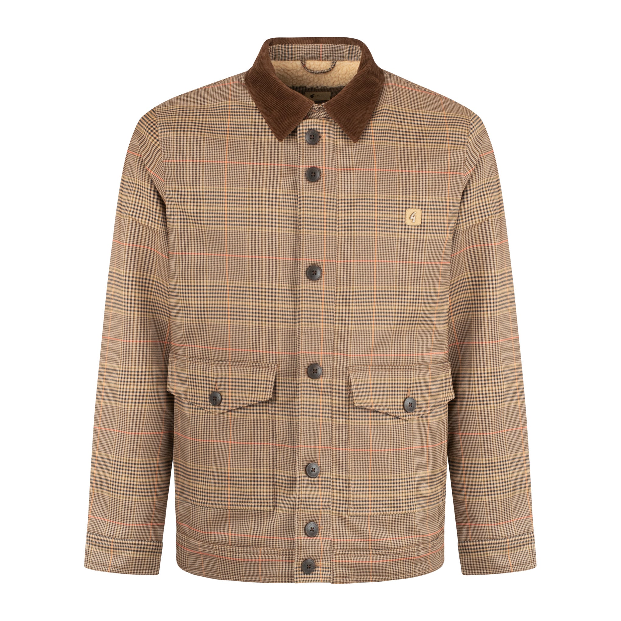 Gabicci Vintage Hunter Check Jacket Beige