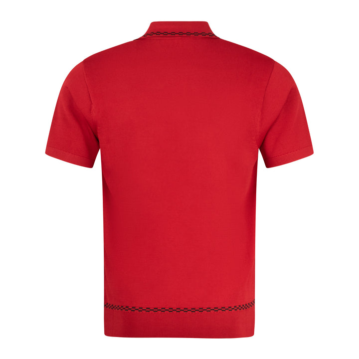 Gabicci Archive Alexander Knit Polo Cherry