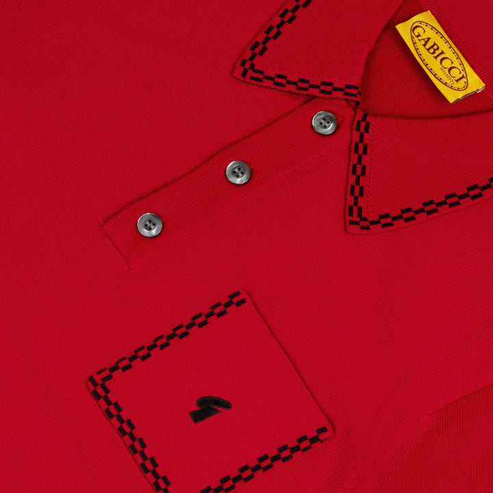 Gabicci Archive Alexander Knit Polo Cherry