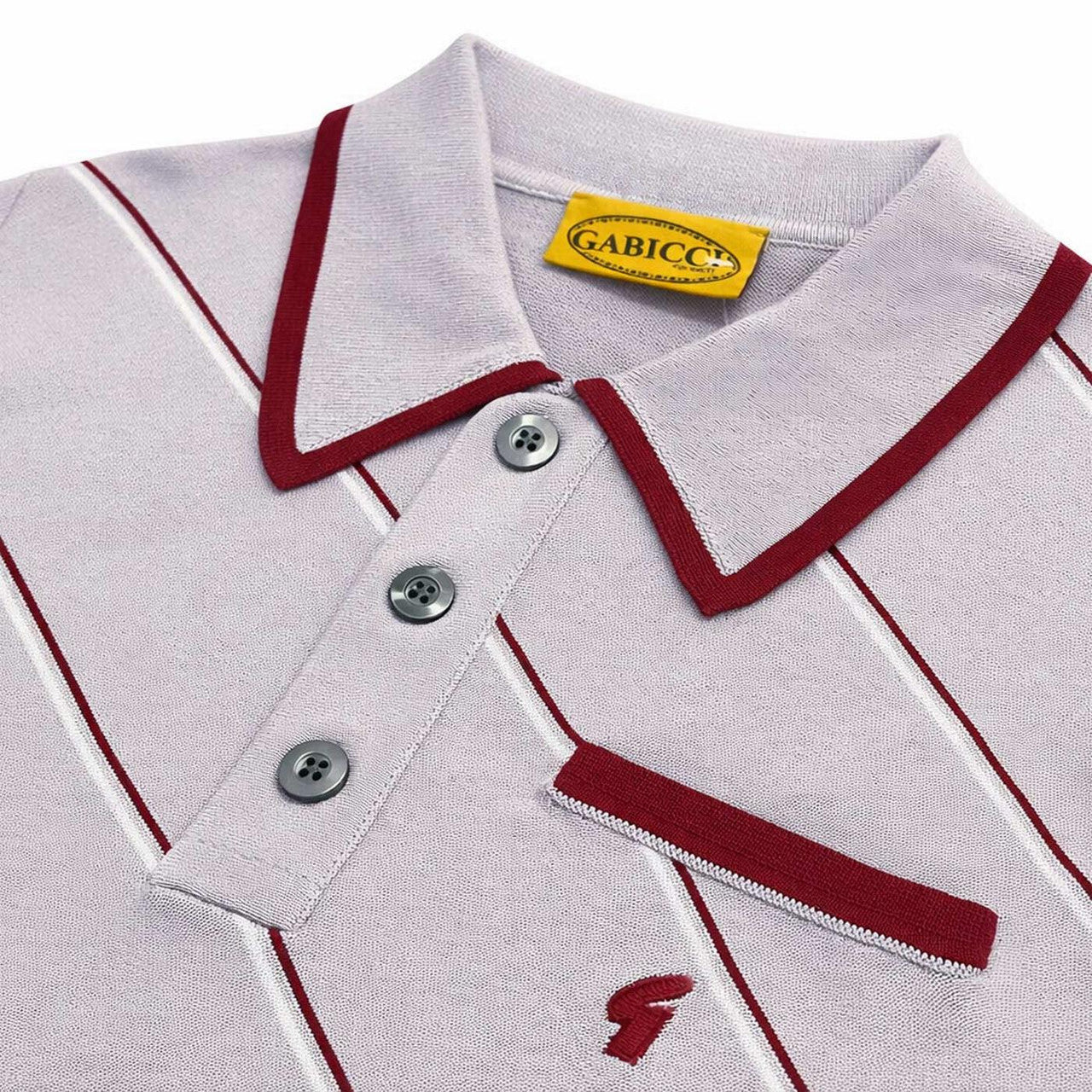 Gabicci Archive Connett Knit Polo Grey
