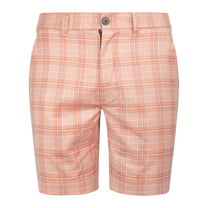 Gabicci Vintage Murphy Check Shorts Coral