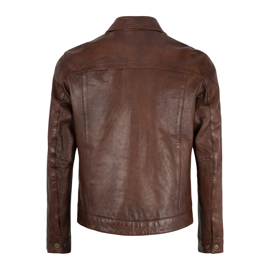 Gabicci Vintage James Leather Jacket Brown