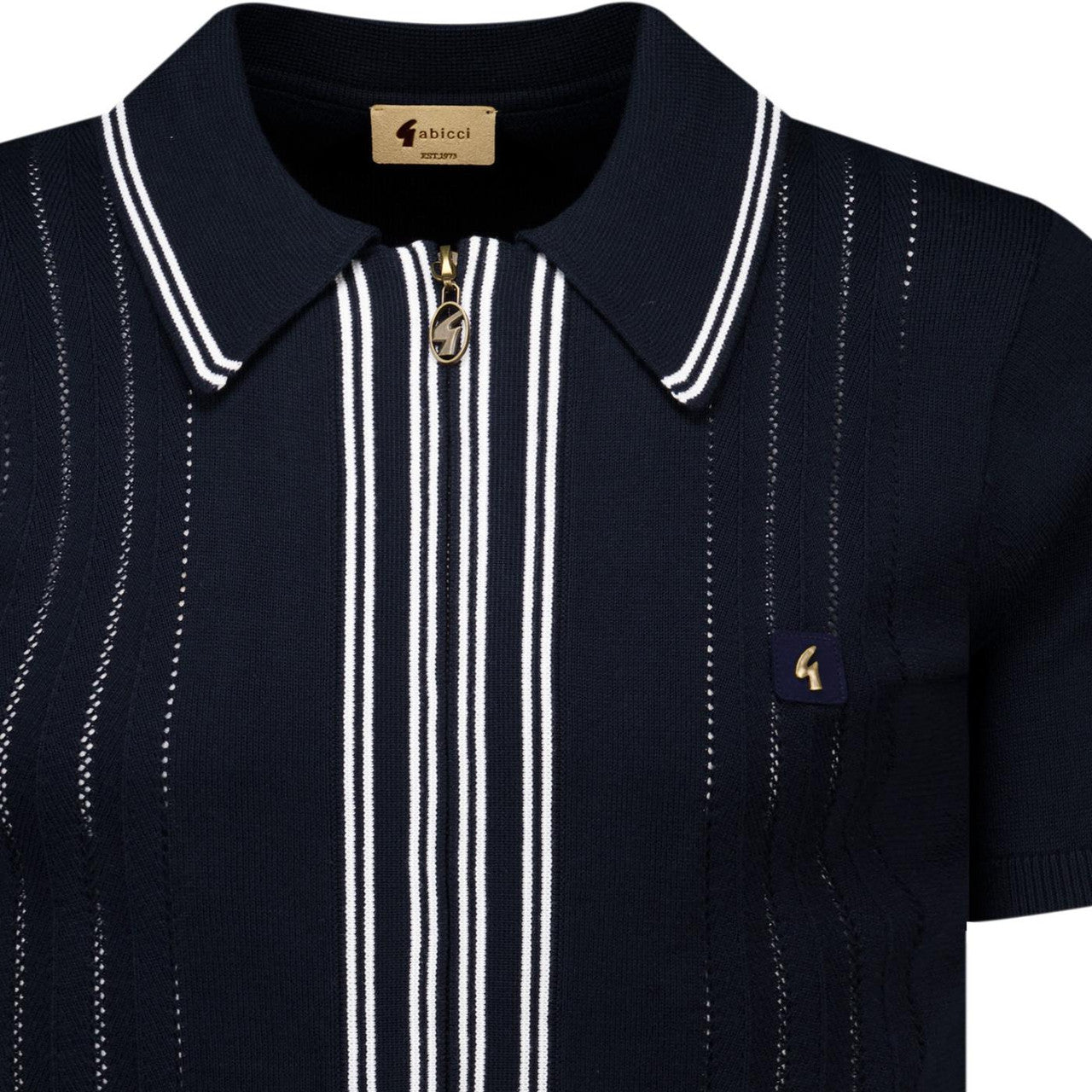 Gabicci Vintage Geller Knit Polo Navy