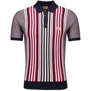 Gabicci Vintage Jed Knit Polo Navy