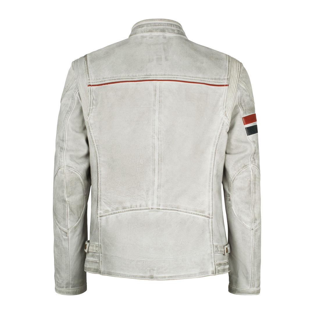 Gabicci Vintage McQueen Leather Jacket White