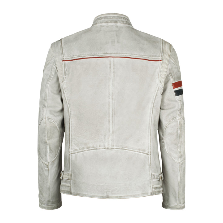 Gabicci Vintage McQueen Leather Jacket White