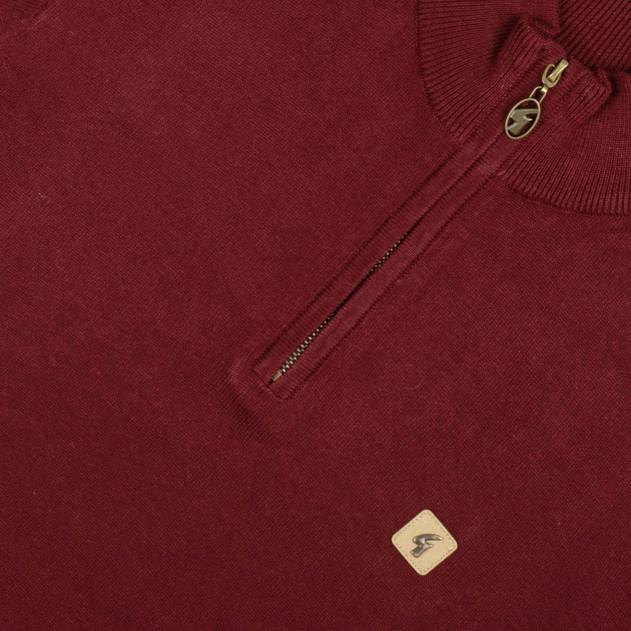 Gabicci Vintage Naxton Zip Sweater Berry