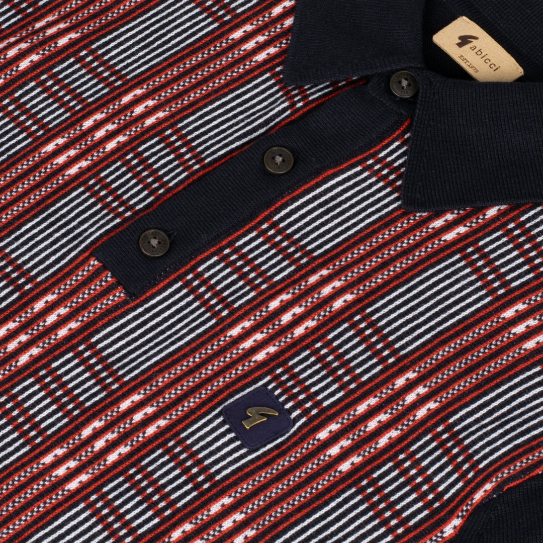 Gabicci Vintage Enrico Knit Polo Shirt Navy