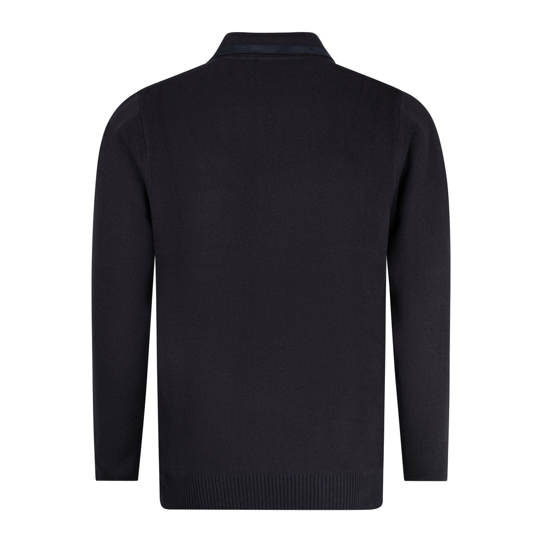 Gabicci Vintage Fleetwood Knit Polo Navy