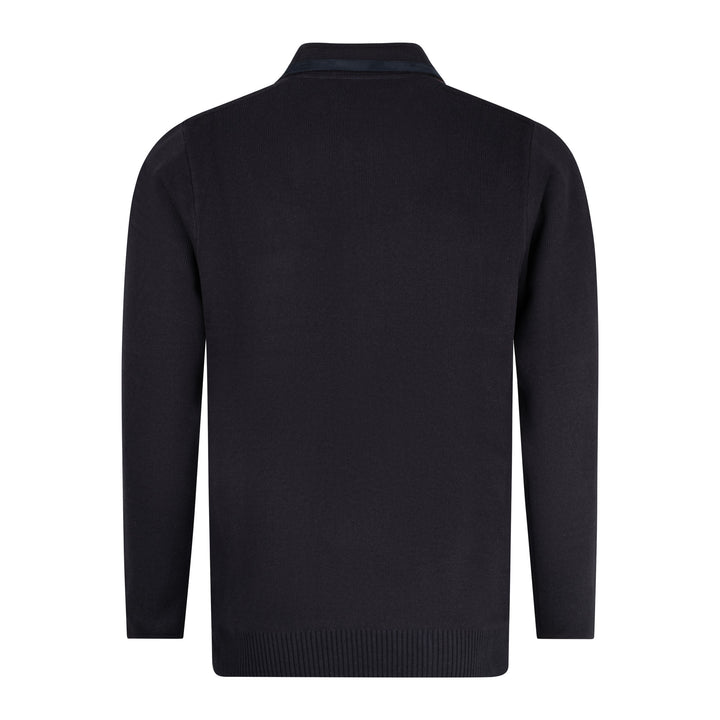 Gabicci Vintage Fleetwood Knit Polo Navy