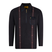 Gabicci Vintage Fleetwood Knit Polo Navy