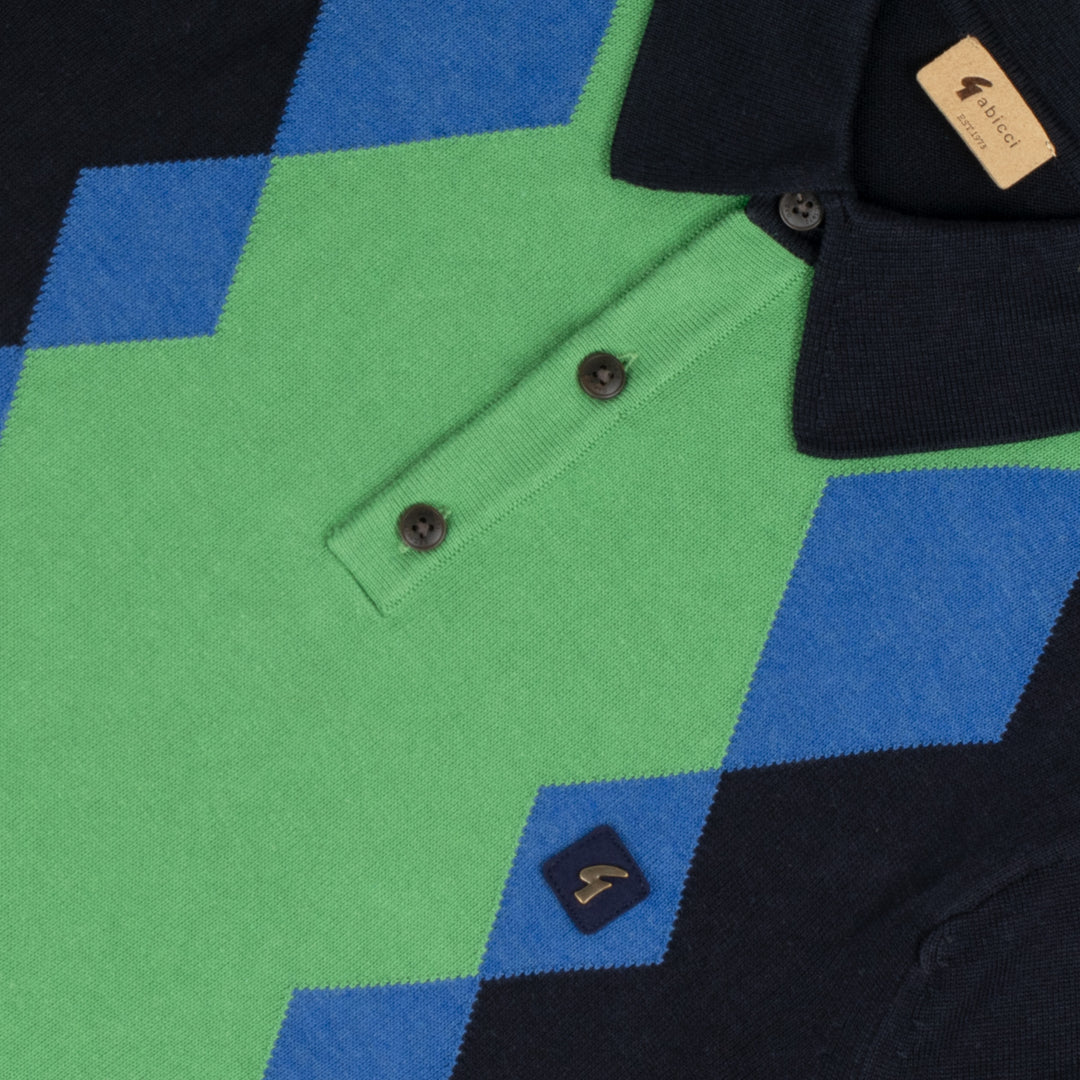 Gabicci Vintage Bond Knit Polo Navy