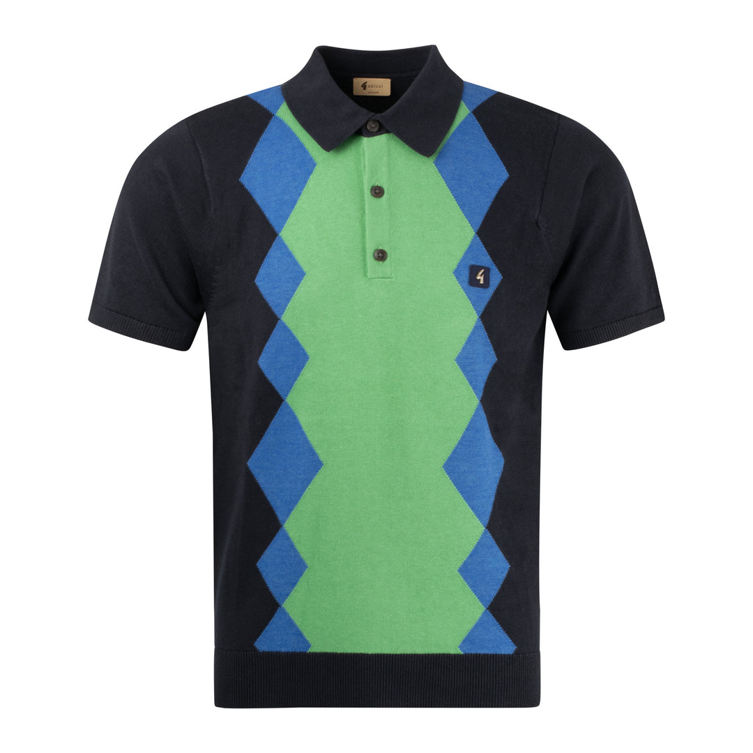 Gabicci Vintage Bond Knit Polo Navy