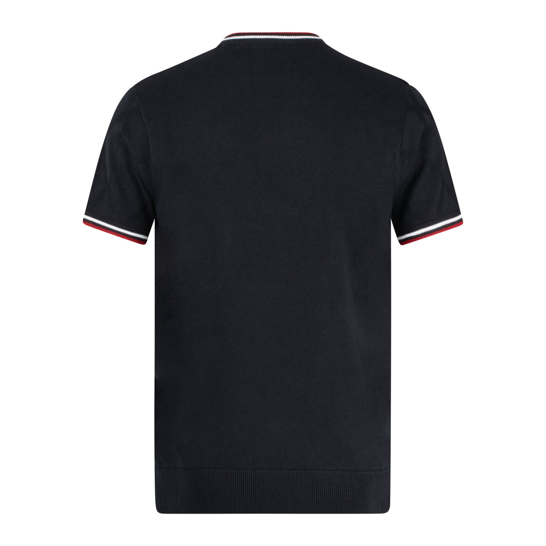 Gabicci Vintage Santino Knit T-Shirt Navy