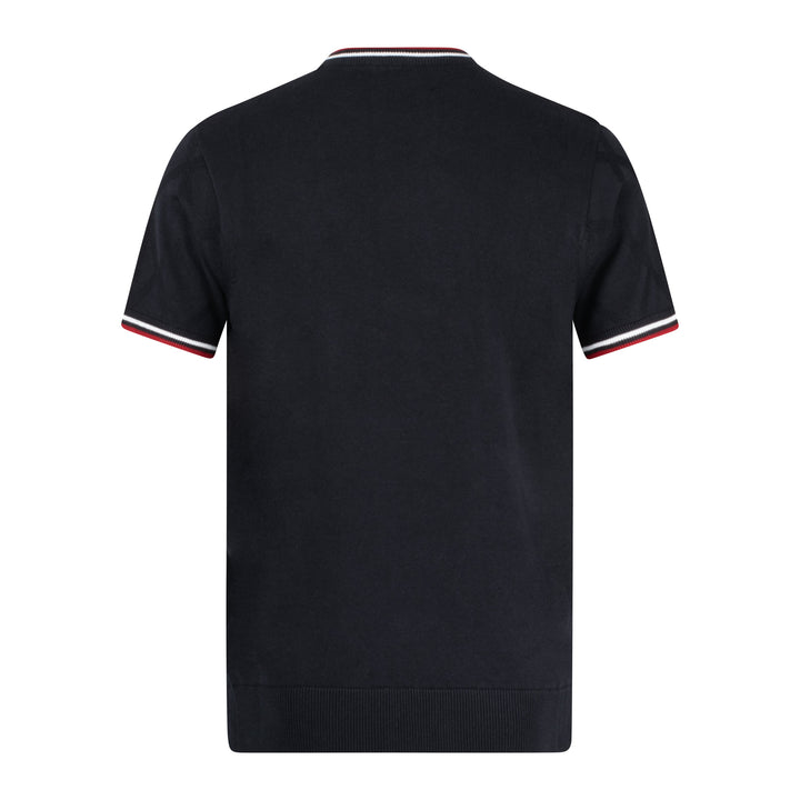 Gabicci Vintage Santino Knit T-Shirt Navy