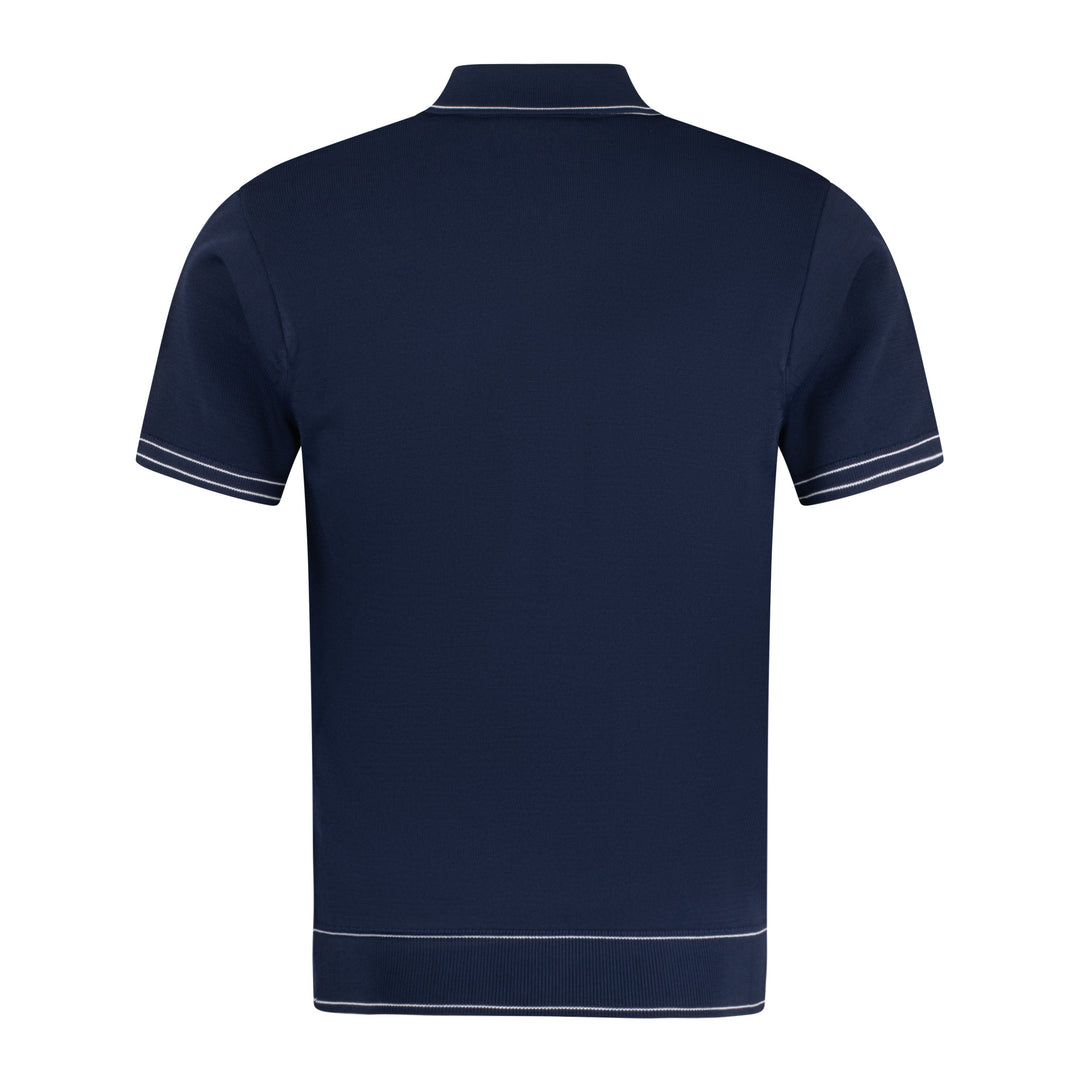 Gabicci Archive Chris Knit Polo Navy