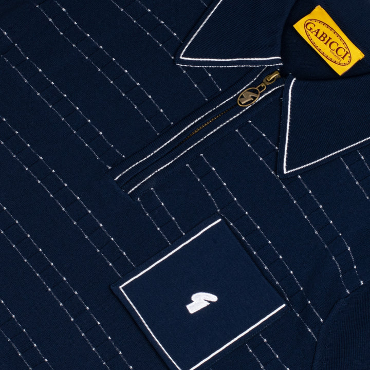 Gabicci Archive Chris Knit Polo Navy