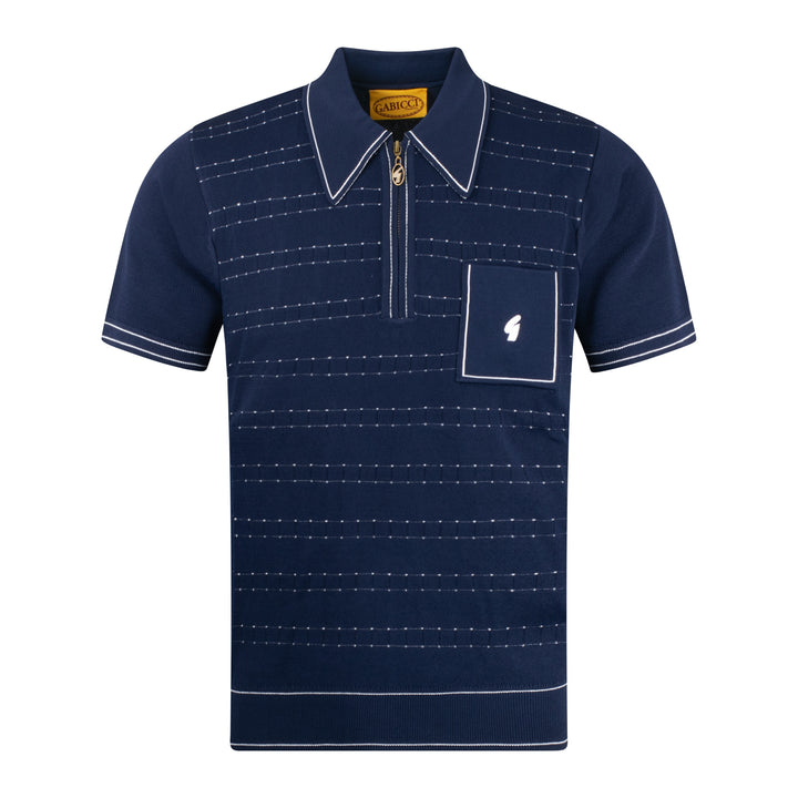 Gabicci Archive Chris Knit Polo Navy
