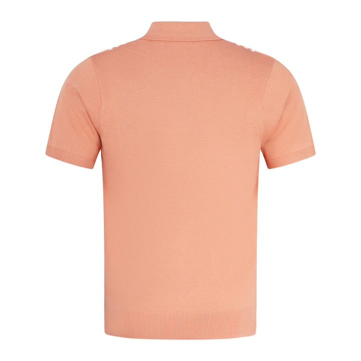 Gabicci Vintage Searle Knit Polo Peach