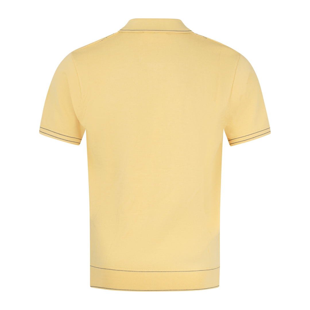 Gabicci Archive Chris Knit Polo Yellow