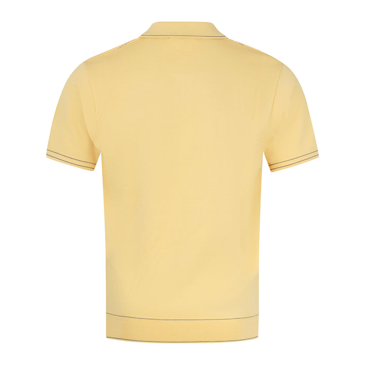 Gabicci Archive Chris Knit Polo Yellow