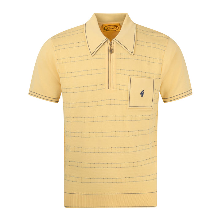 Gabicci Archive Chris Knit Polo Yellow