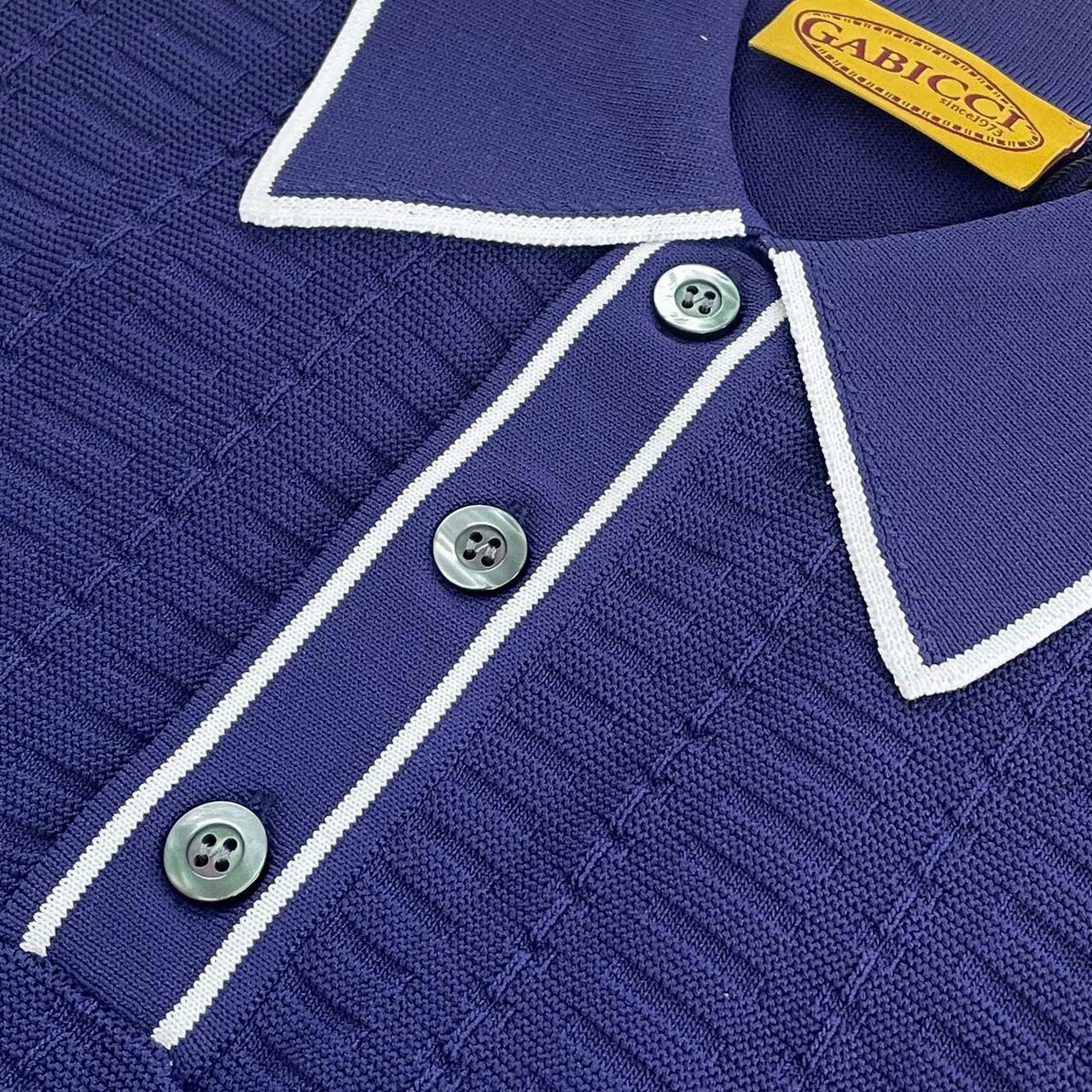 Gabicci Archive Ronnie Knit Polo Blue