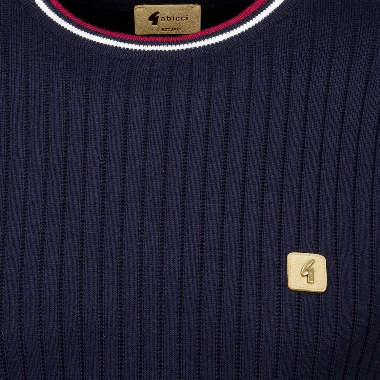 Gabicci Vintage Santino Knit T-Shirt Navy