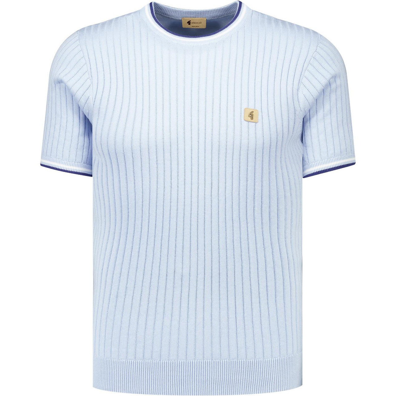 Gabicci Vintage Santino Knit T-Shirt Sky
