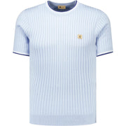 Gabicci Vintage Santino Knit T-Shirt Sky