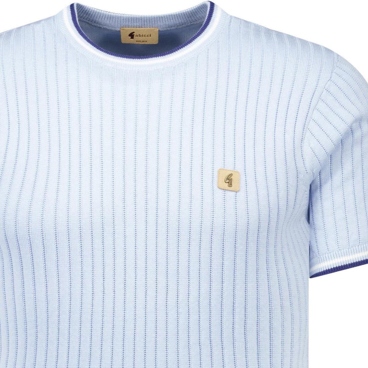 Gabicci Vintage Santino Knit T-Shirt Sky