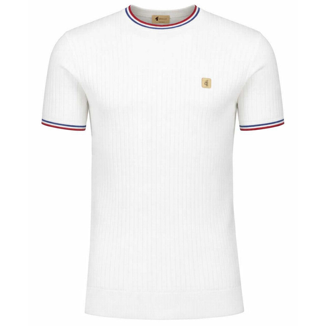 Gabicci Vintage Santino Knit T-Shirt White