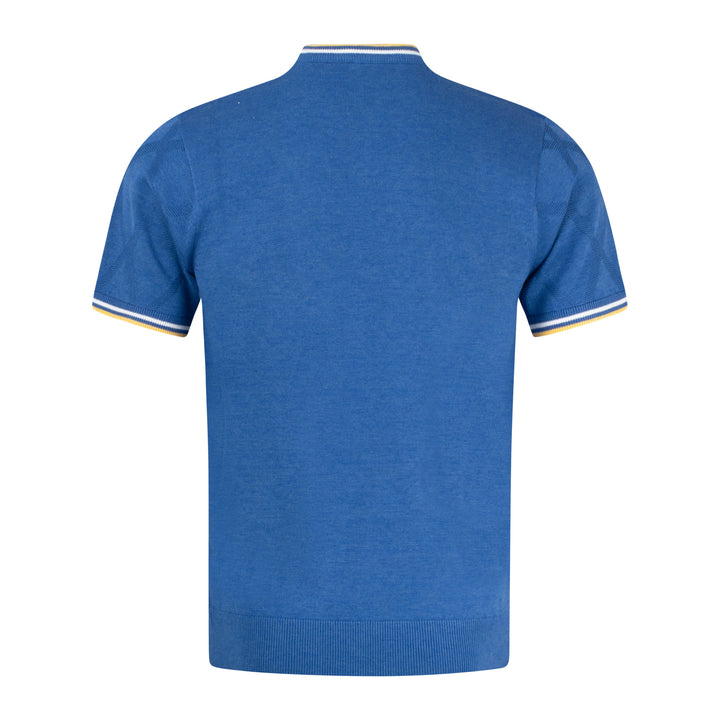 Gabicci Vintage Santino Knit T-Shirt Blue
