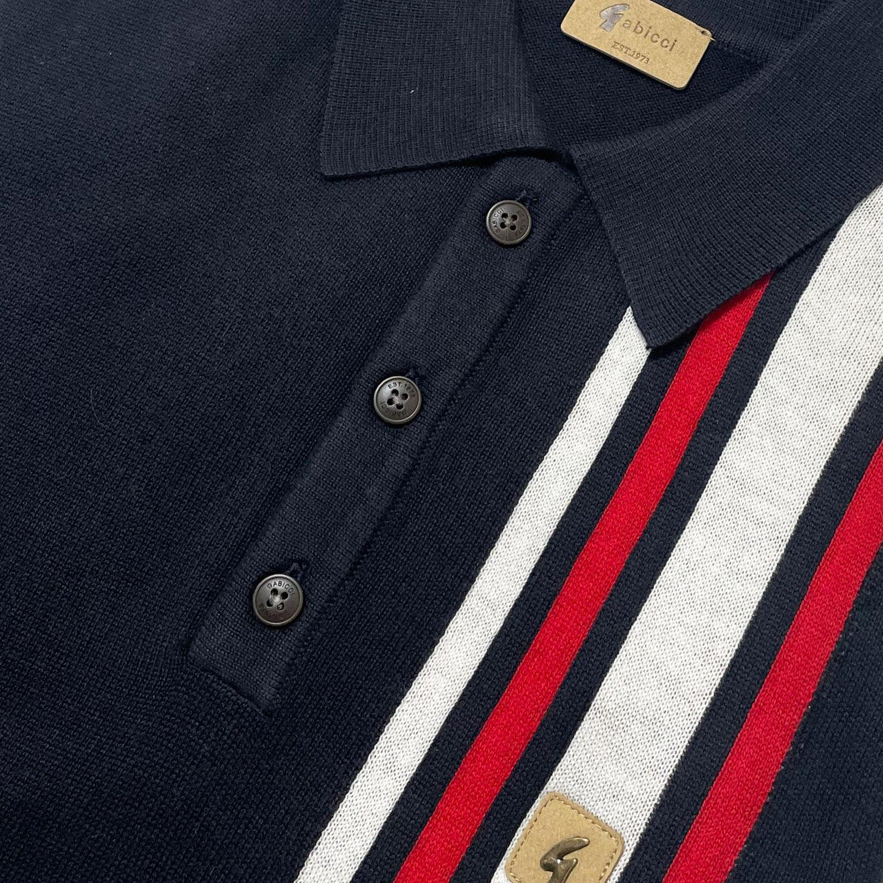 Gabicci Vintage Soda Knit Polo Navy