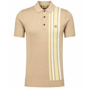 Gabicci Vintage Soda Knit Polo Sand
