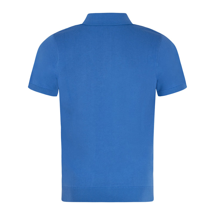 Gabicci Vintage Eden Knit Polo Shirt Blue
