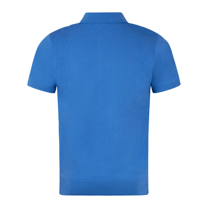 Gabicci Vintage Soda Knit Polo Shirt Blue