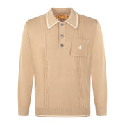 Gabicci Archive Ned Knit Polo Beige
