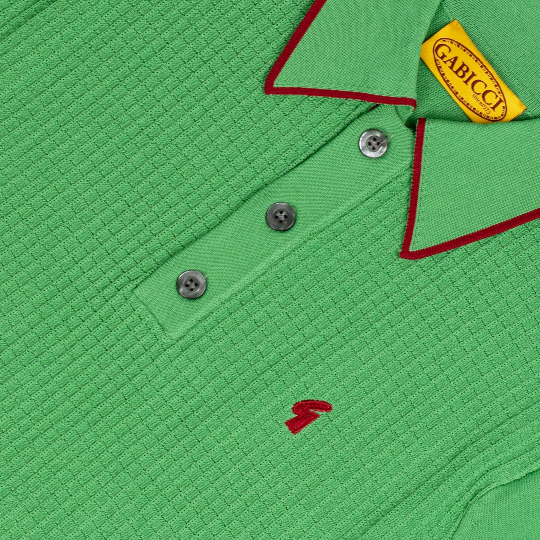 Gabicci Archive Malcolm Knit Polo Verde