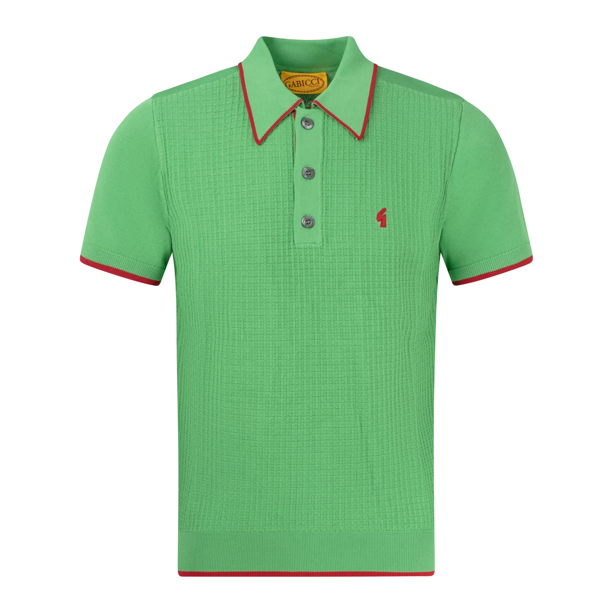 Gabicci Archive Malcolm Knit Polo Verde
