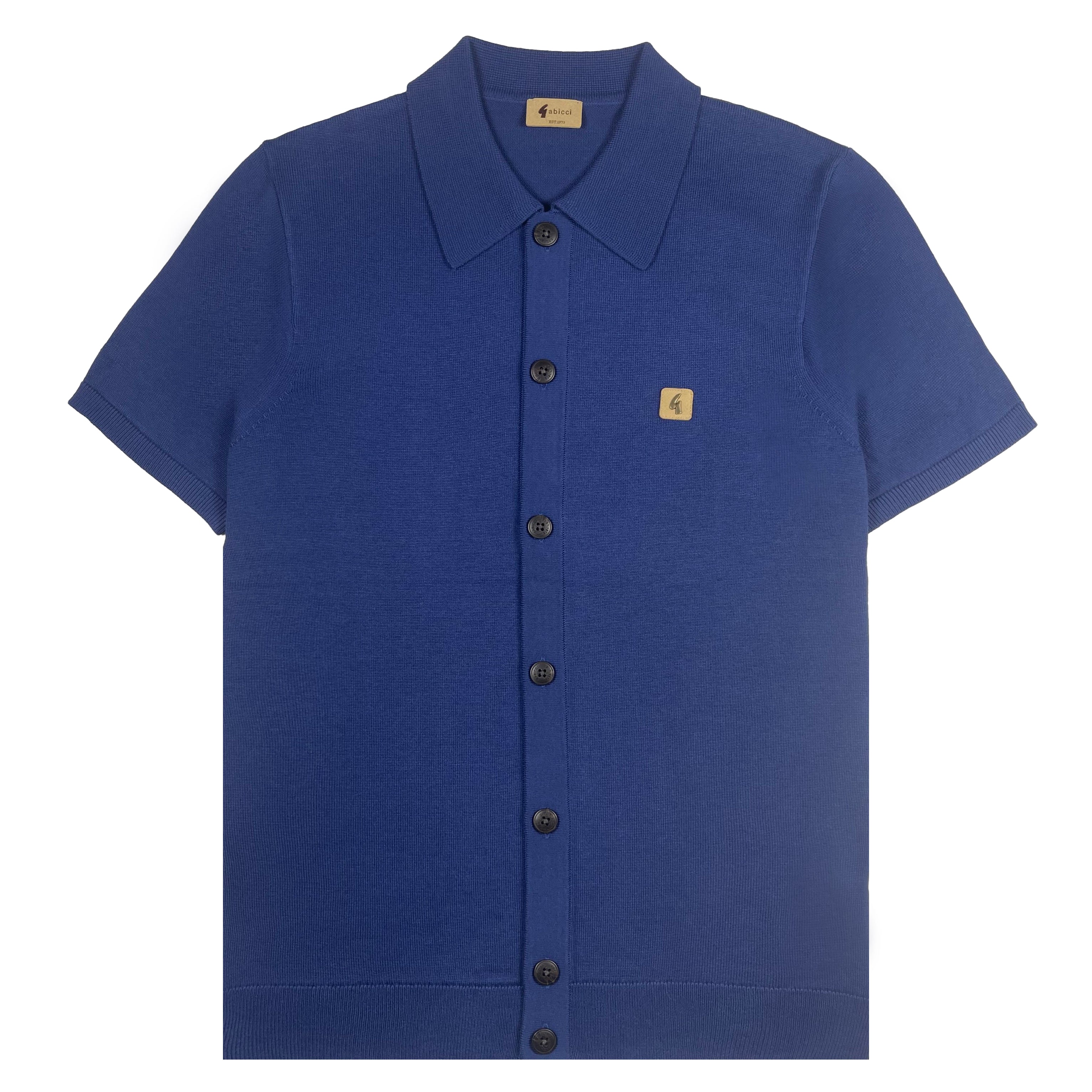 Gabicci Vintage Guinness Knit Shirt Blue