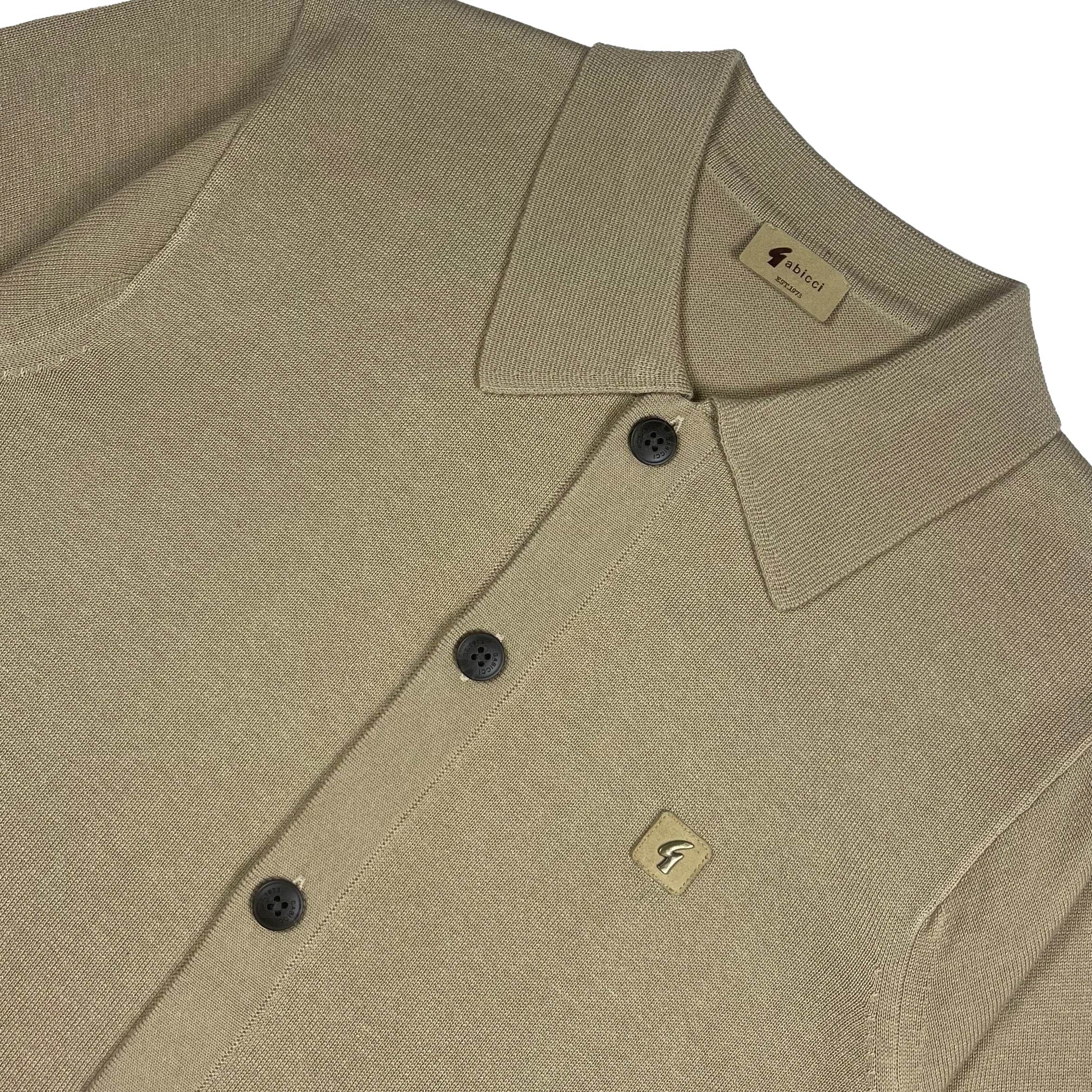 Gabicci Vintage Guinness Knit Shirt Sand