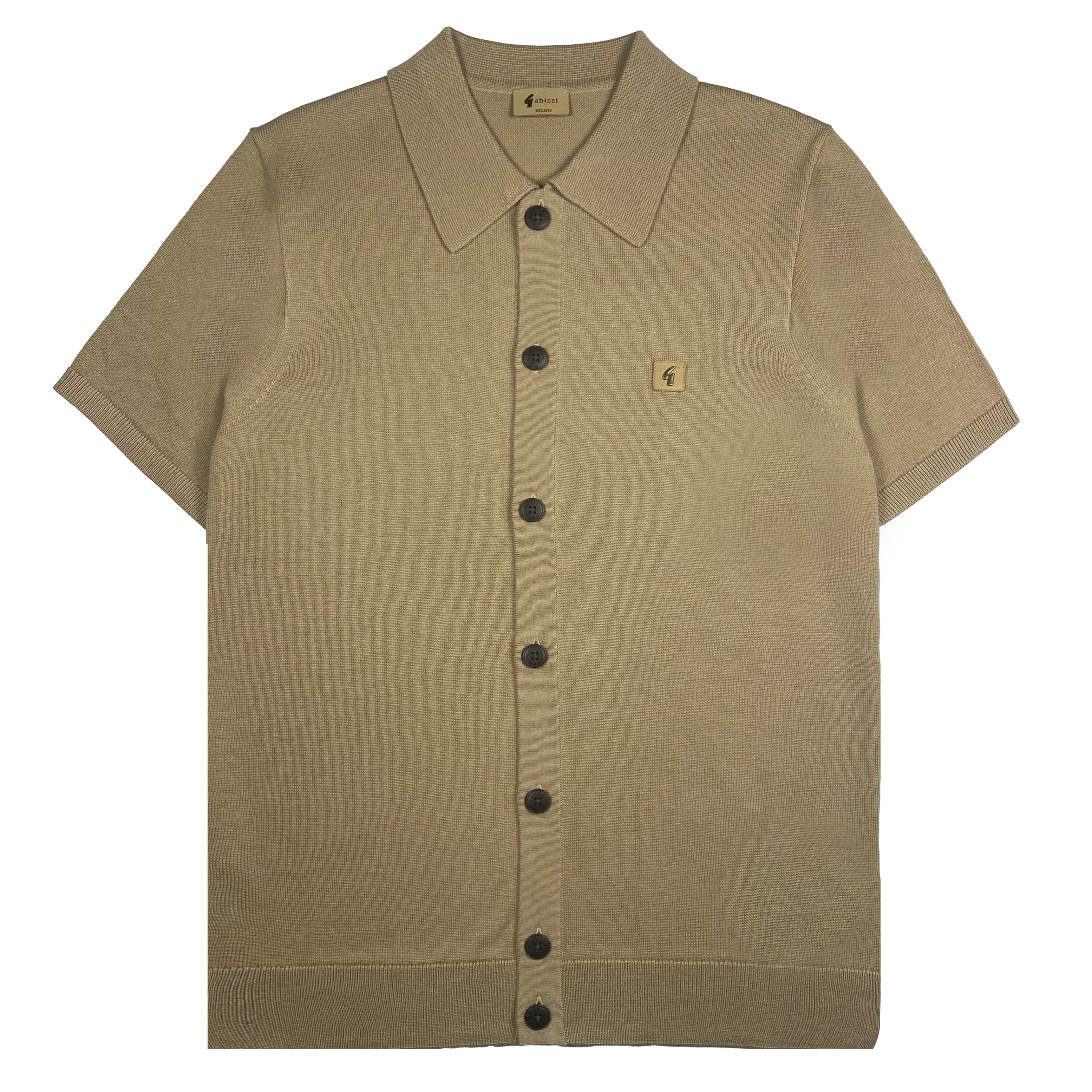 Gabicci Vintage Guinness Knit Shirt Sand