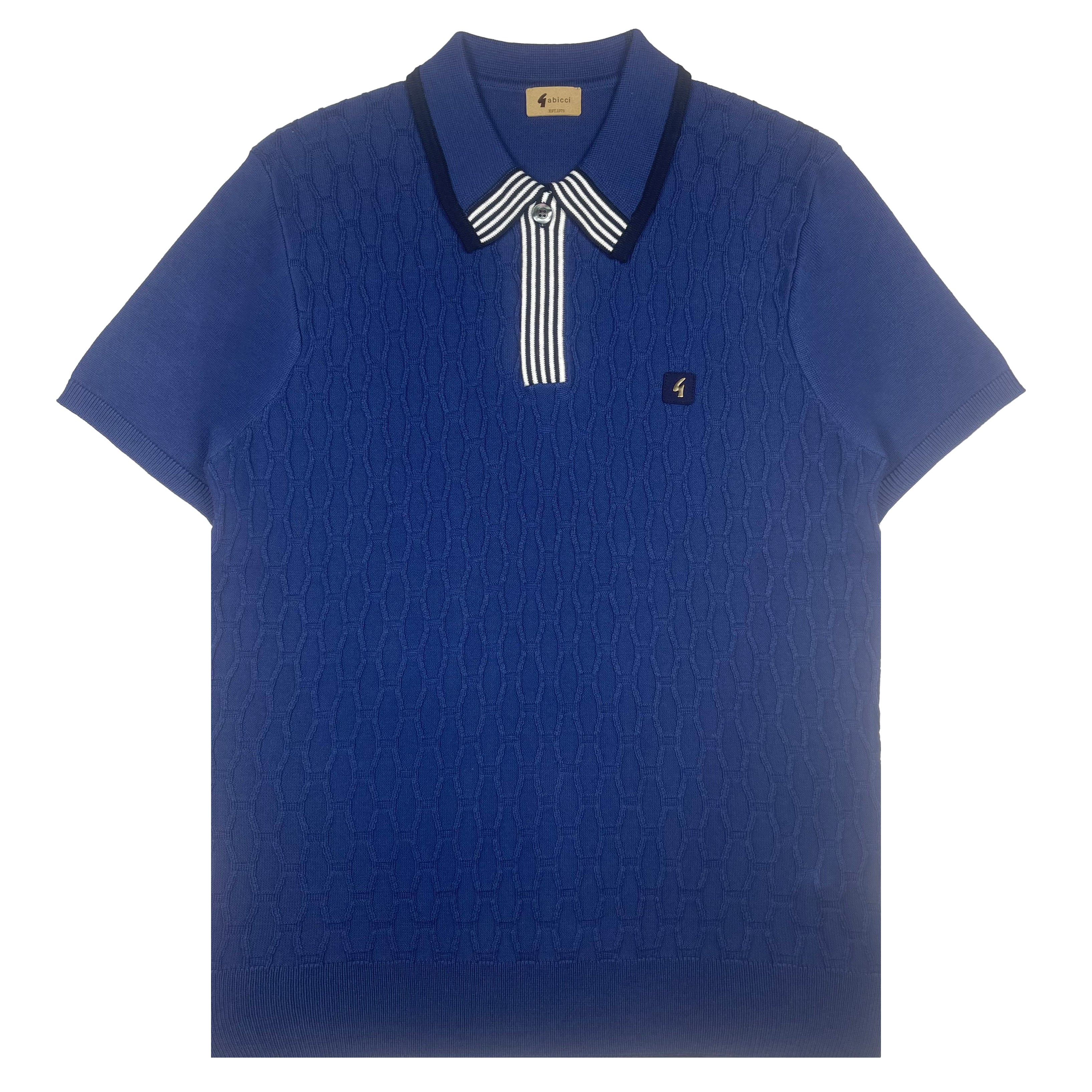 Gabicci Vintage Bourne Knit Polo Blue